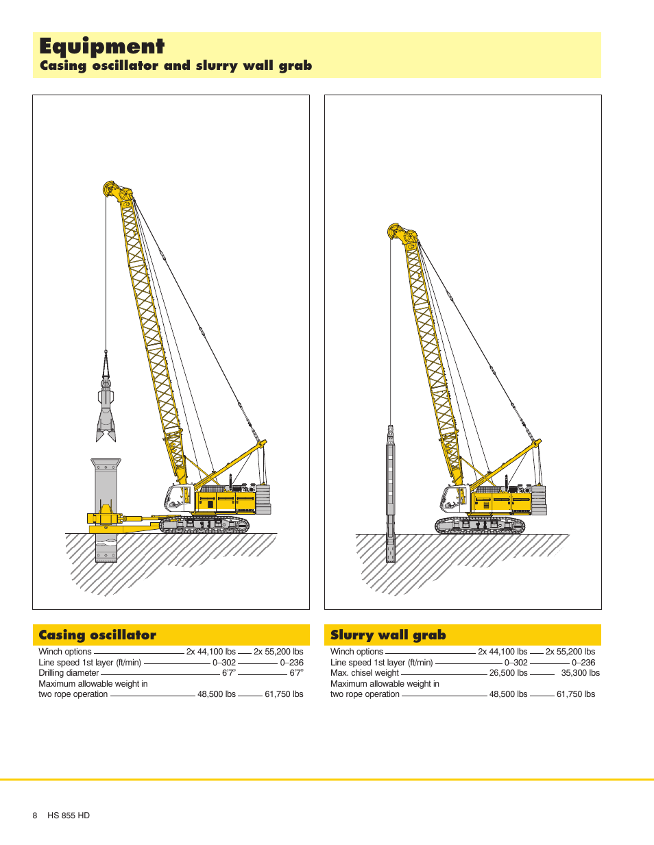 Equipment, Slurry wall grab | Liebherr HS 855 HD Litronic User Manual | Page 8 / 16