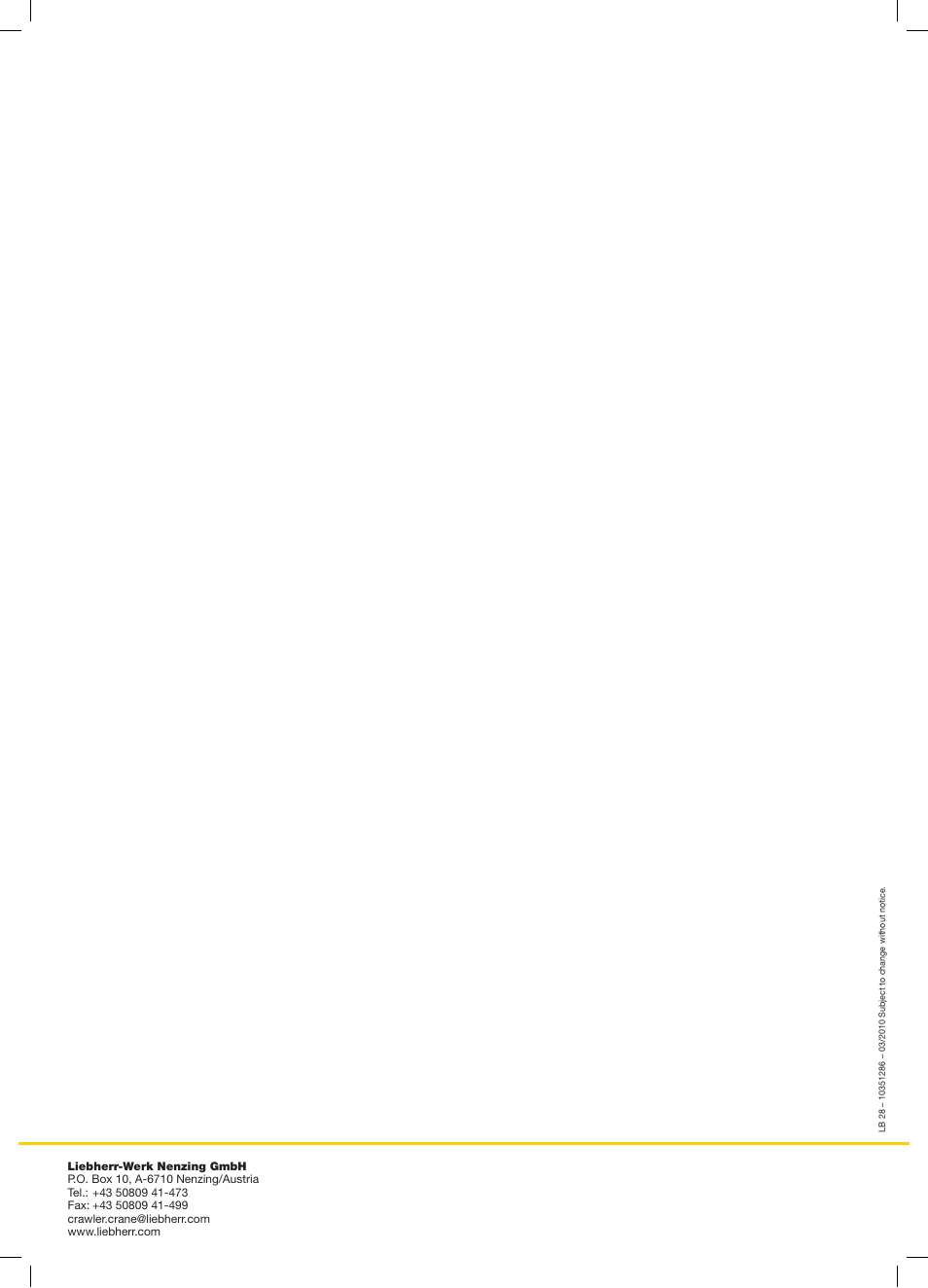 Liebherr LB 28 User Manual | Page 12 / 12