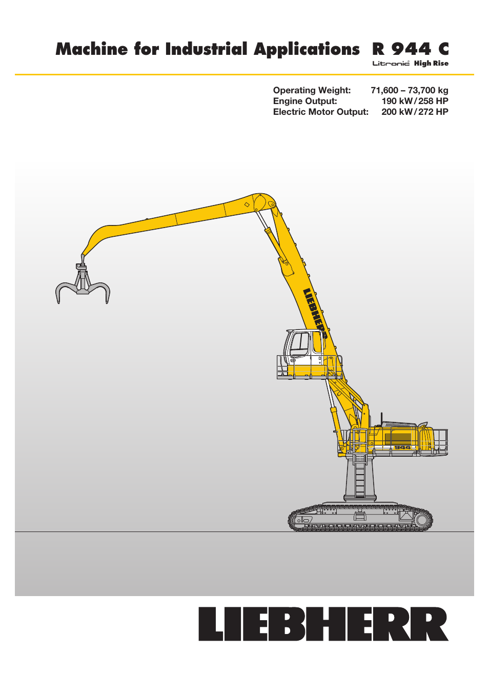 Liebherr R 944 C Litronic High Rise User Manual | 26 pages