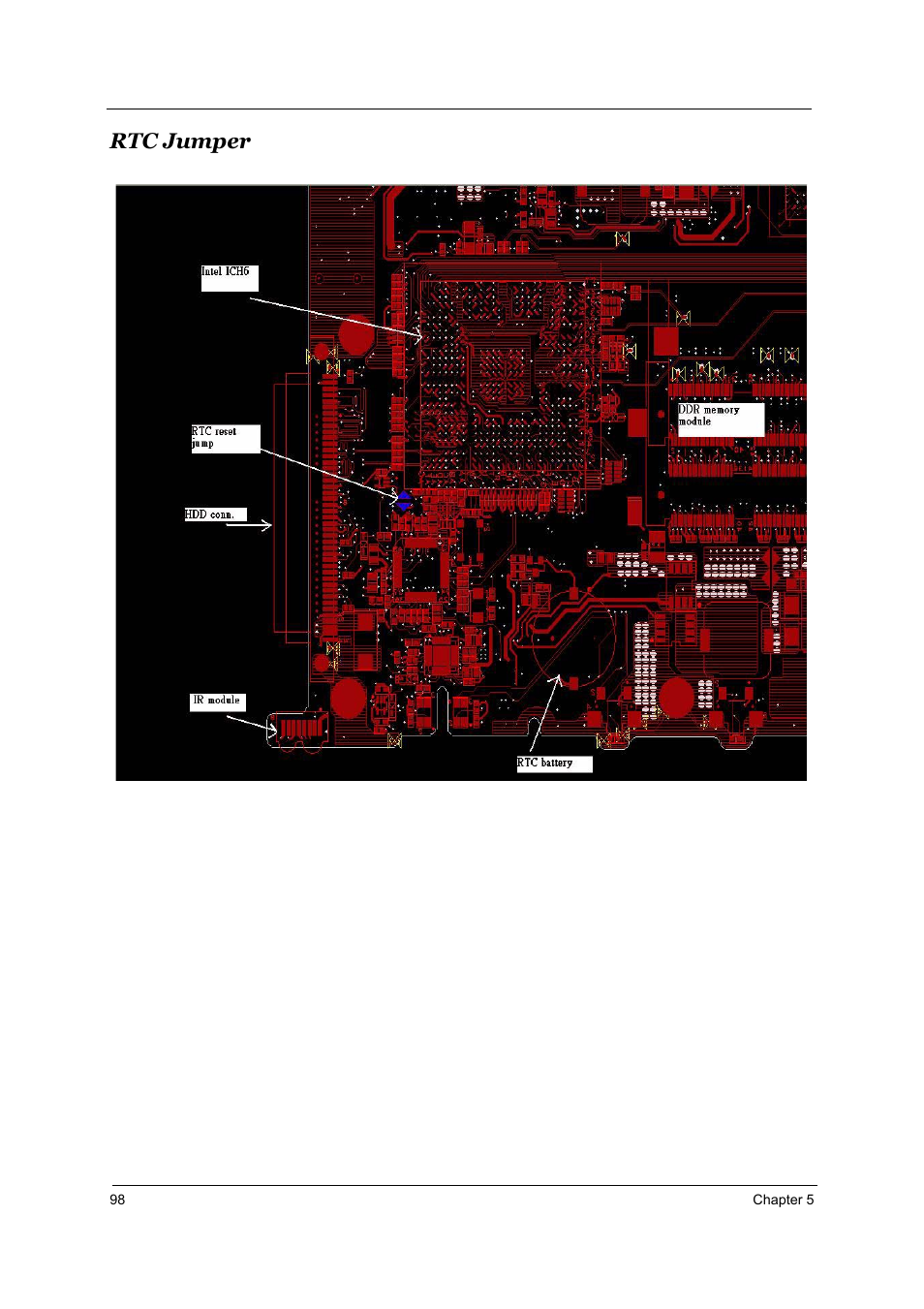 Rtc jumper | Acer 3510 User Manual | Page 105 / 125