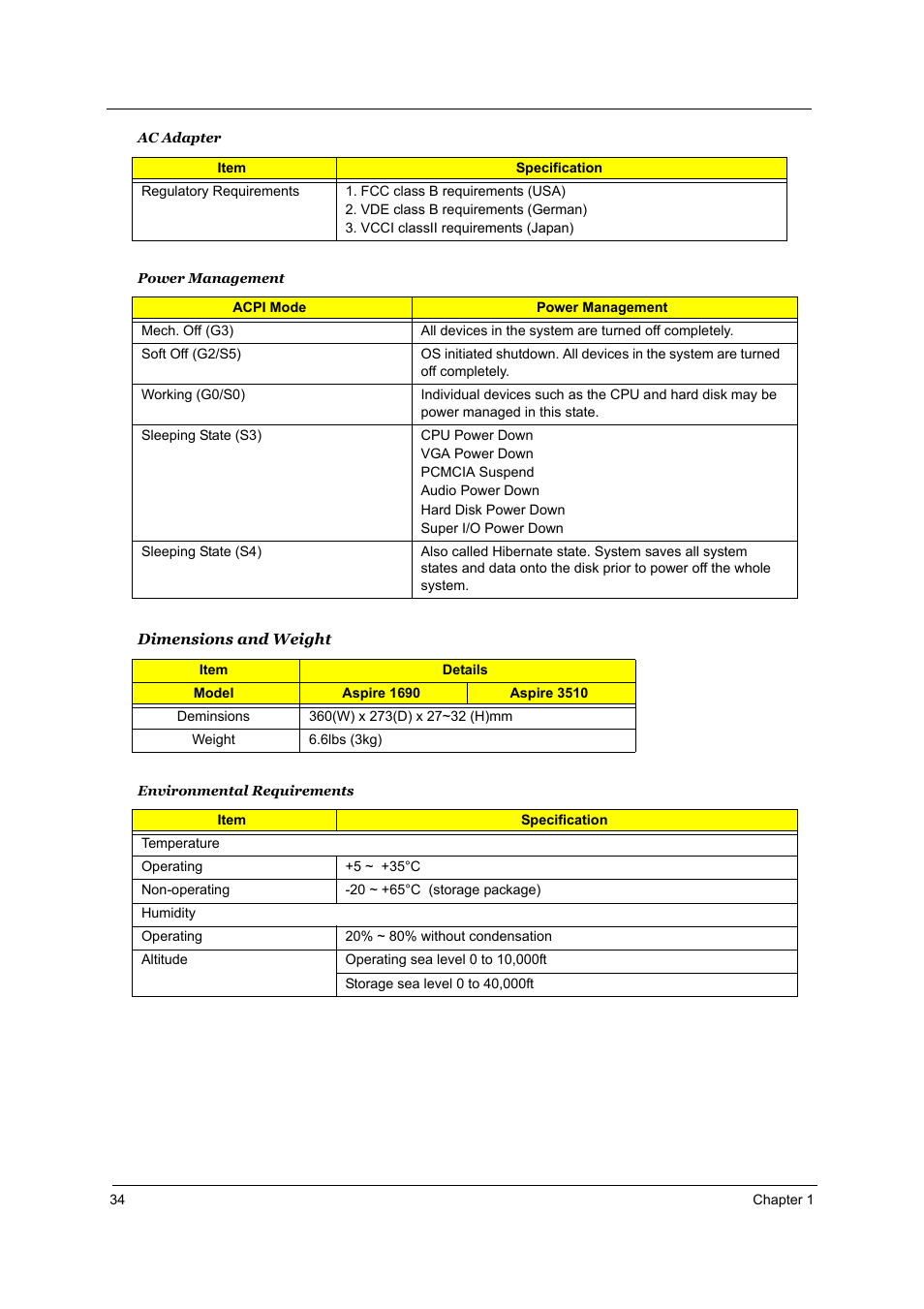 Acer 3510 User Manual | Page 41 / 125