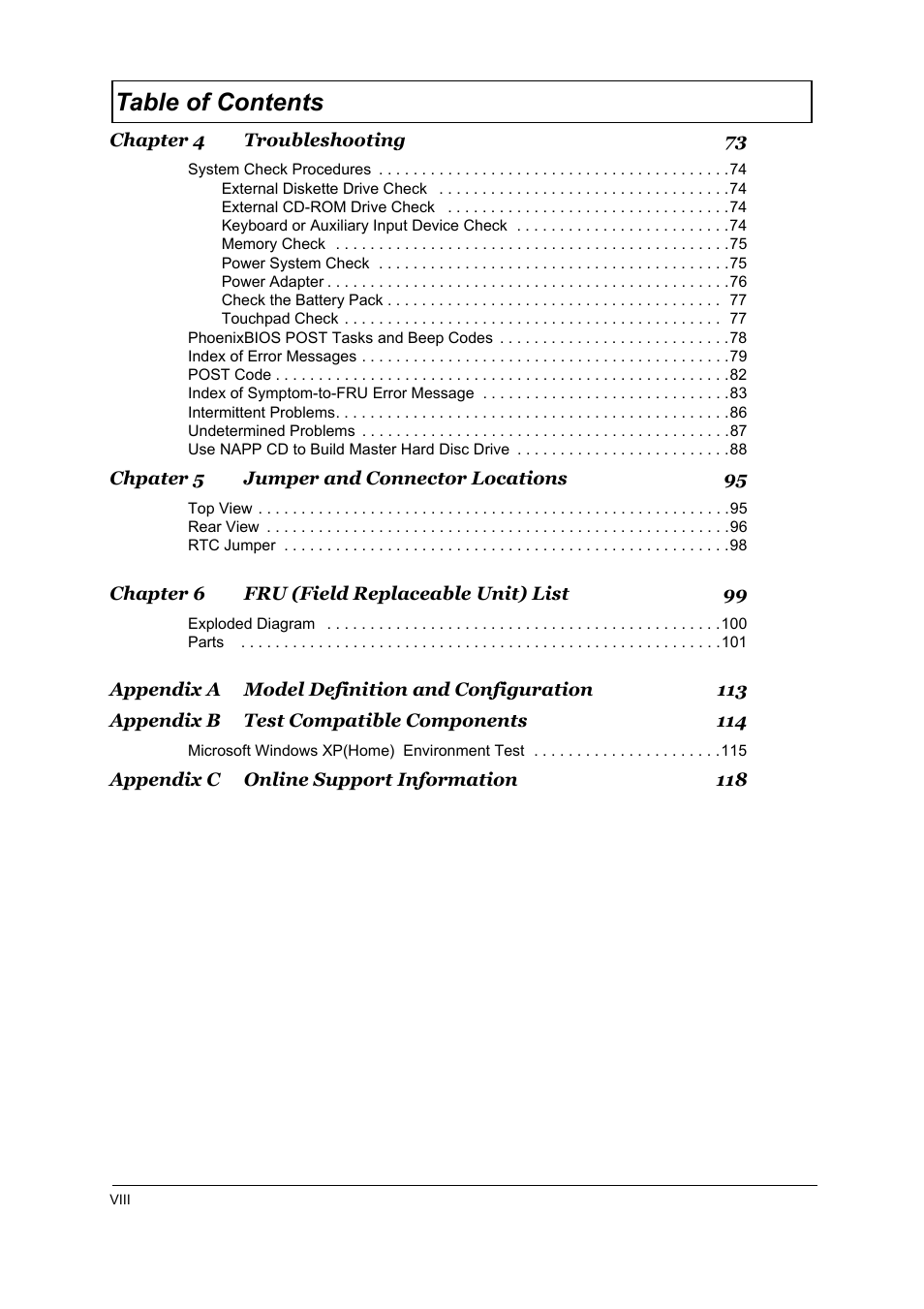 Acer 3510 User Manual | Page 7 / 125