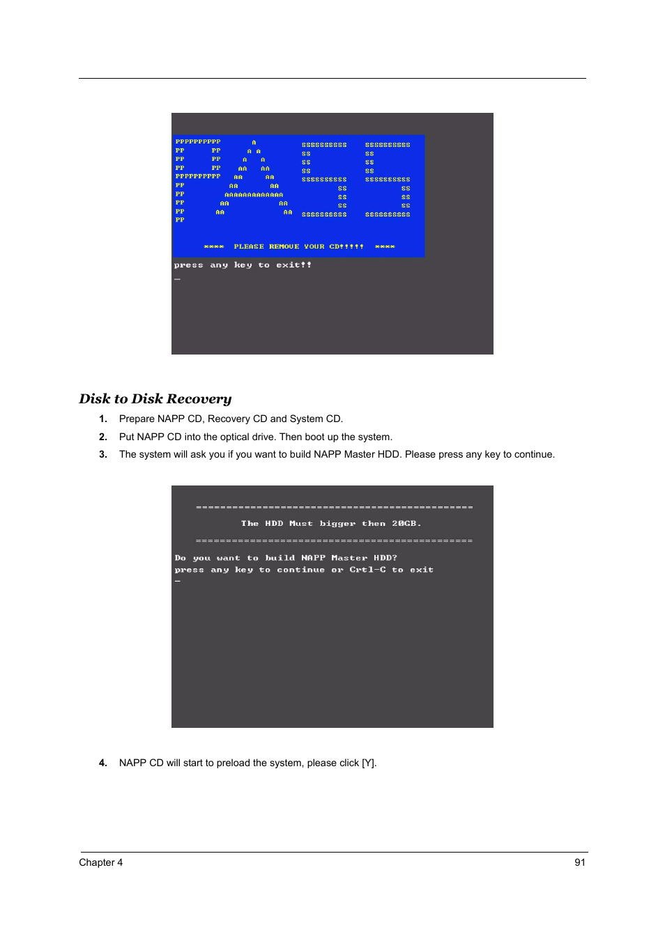 Disk to disk recovery | Acer 3510 User Manual | Page 98 / 125