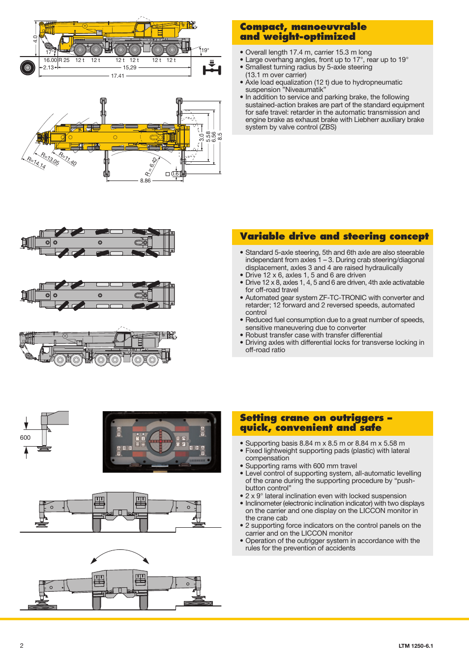 Variable drive and steering concept | Liebherr LTM 1250-6.1 User Manual | Page 2 / 12