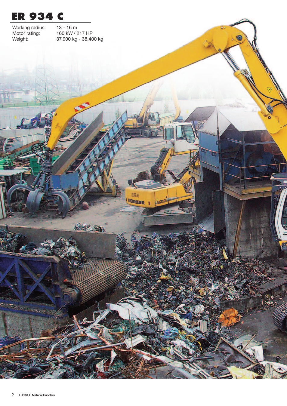 Er 934 c | Liebherr ER 934 C Material Handler User Manual | Page 2 / 8
