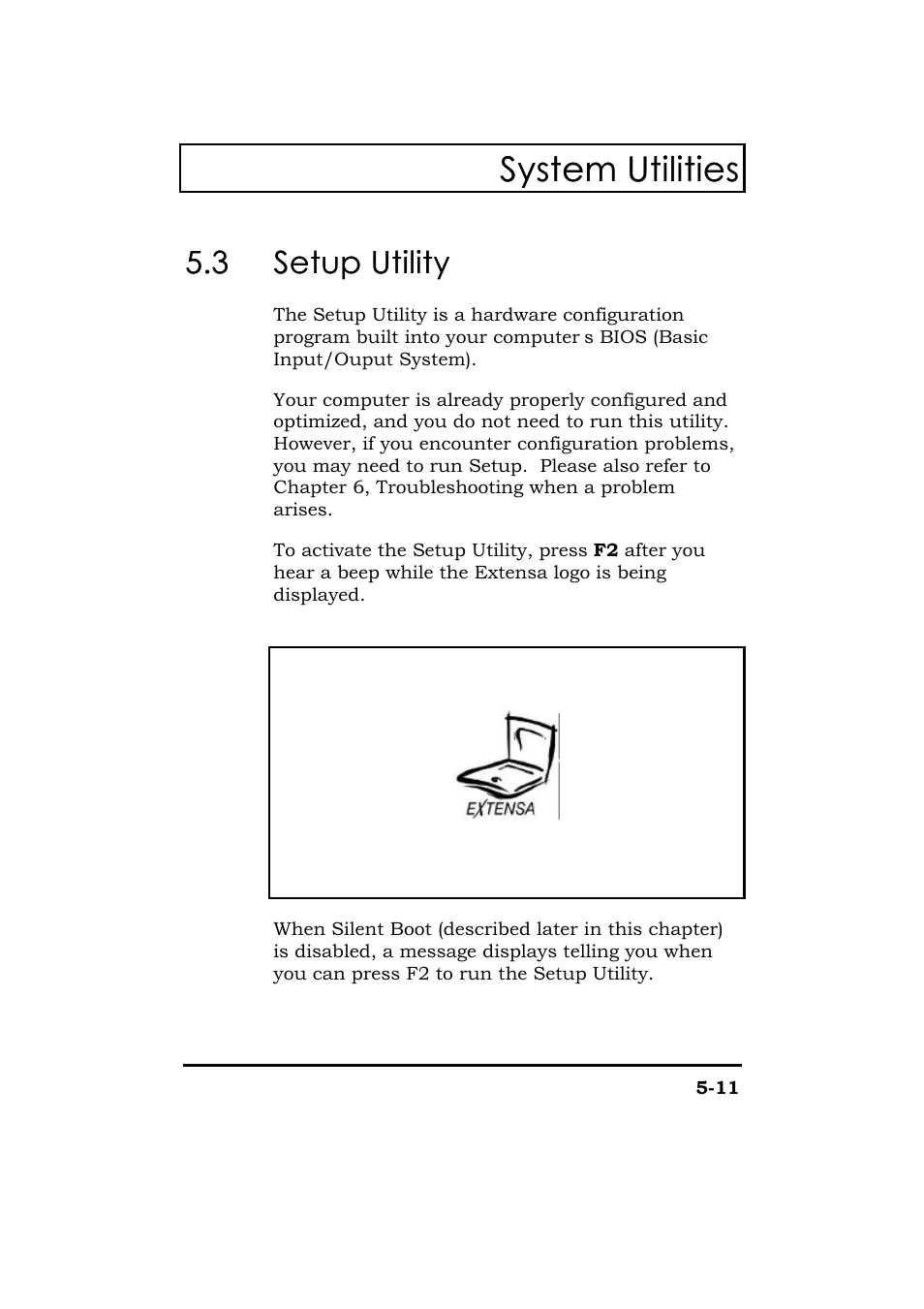 Setup utility, System utilities, 3 setup utility setup utility | Acer 365 Series User Manual | Page 104 / 138