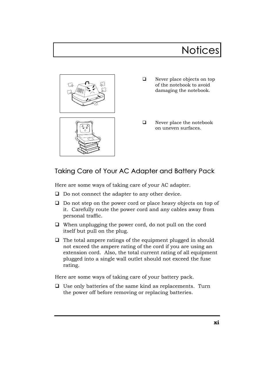 Notices | Acer 365 Series User Manual | Page 11 / 138