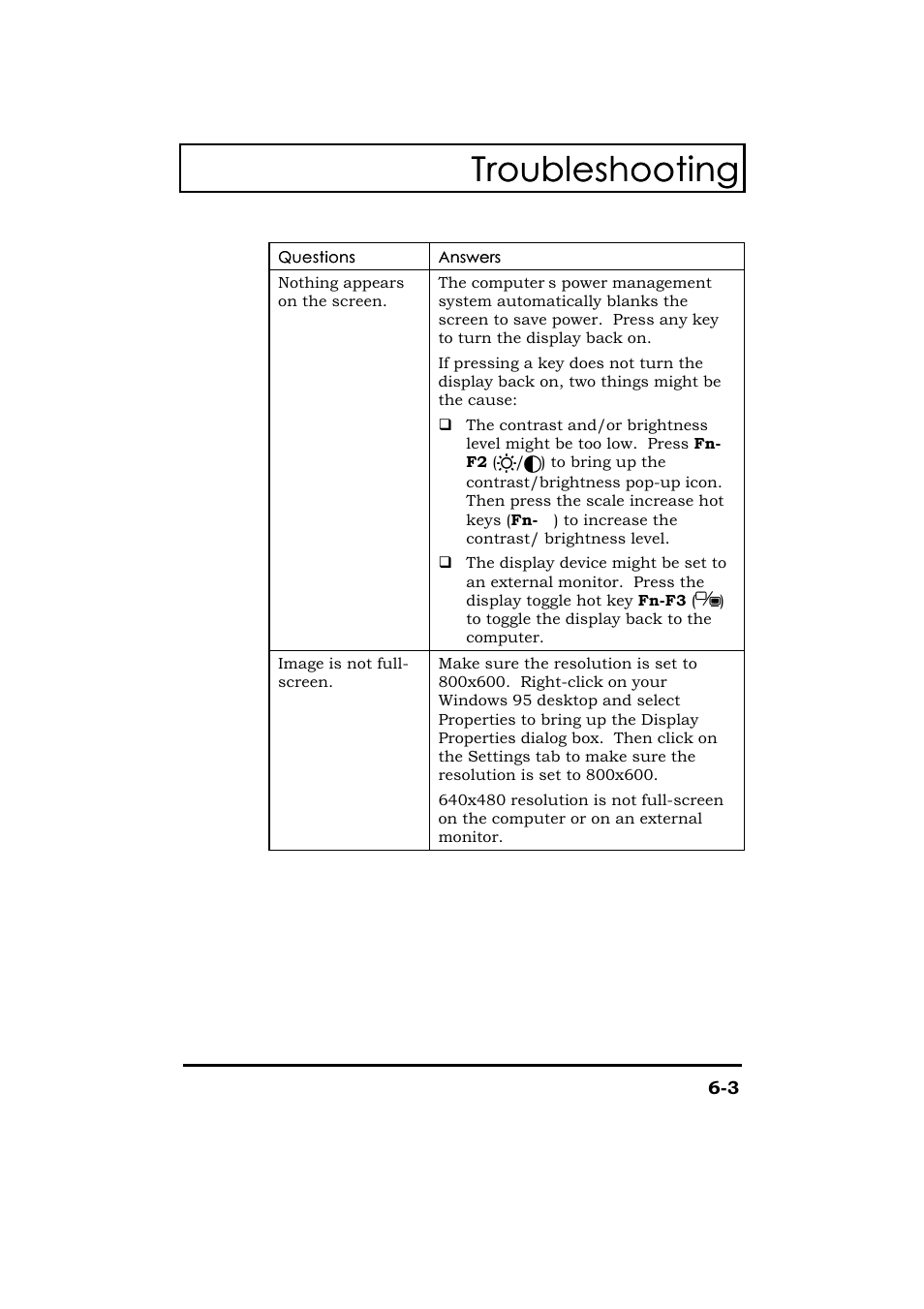 Troubleshooting | Acer 365 Series User Manual | Page 122 / 138