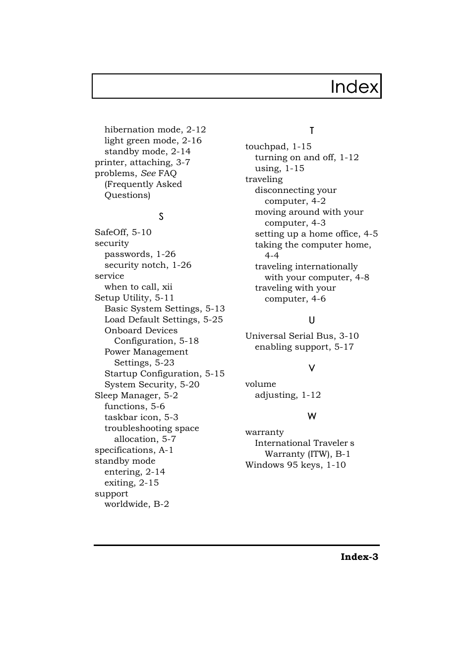 Index | Acer 365 Series User Manual | Page 138 / 138