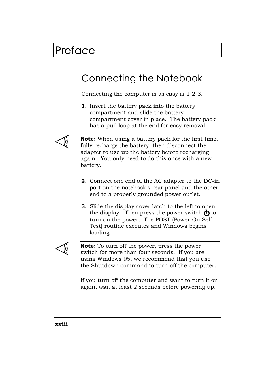 Preface | Acer 365 Series User Manual | Page 18 / 138