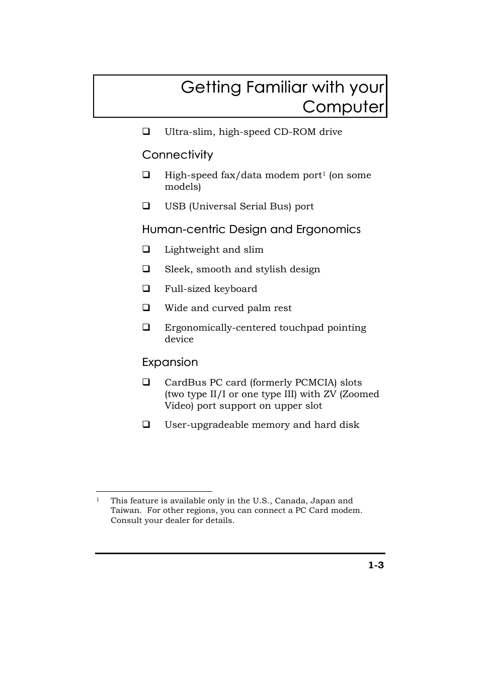 Getting familiar with your, Getting familiar with your computer computer | Acer 365 Series User Manual | Page 23 / 138