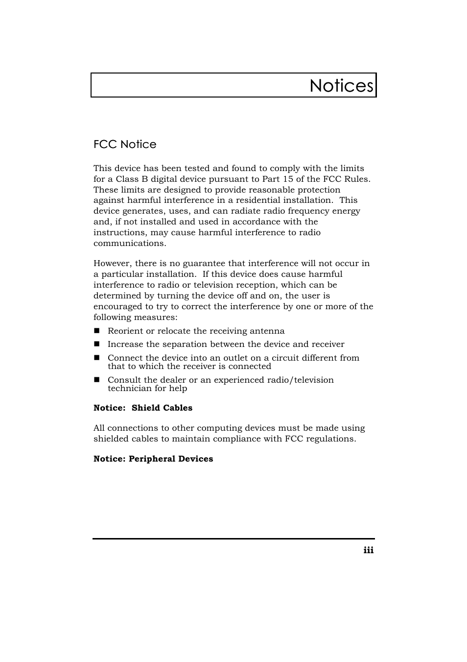 Notices | Acer 365 Series User Manual | Page 3 / 138