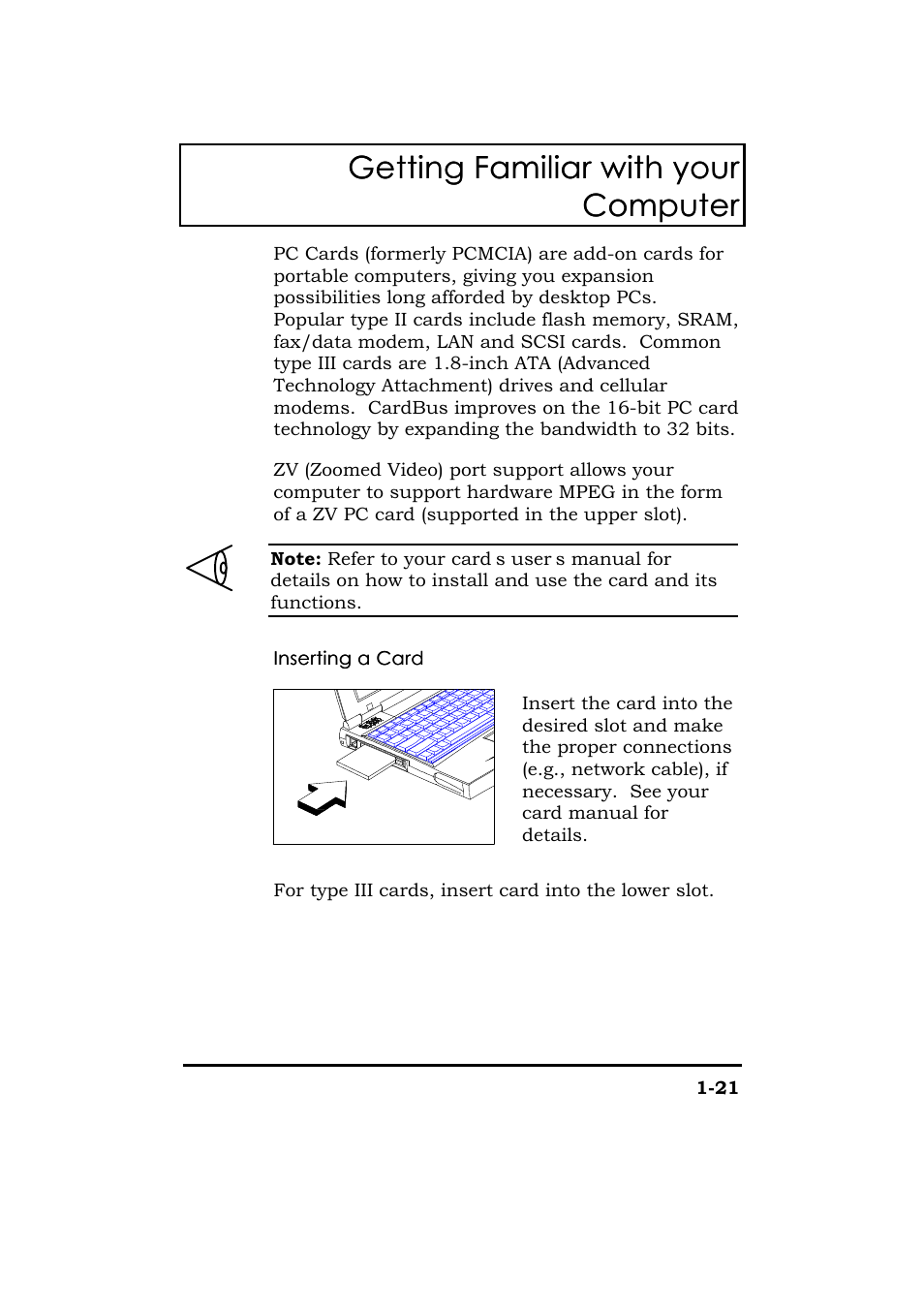 Getting familiar with your, Getting familiar with your computer computer | Acer 365 Series User Manual | Page 41 / 138