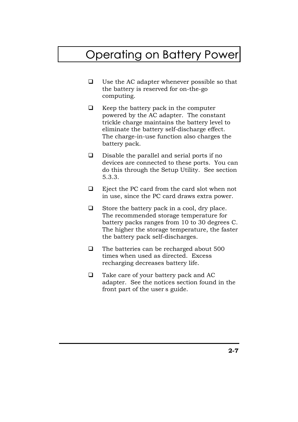 Operating on battery power | Acer 365 Series User Manual | Page 56 / 138