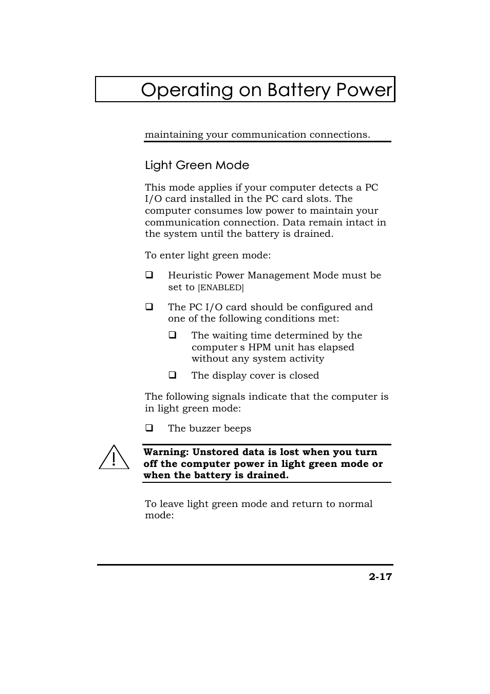 Operating on battery power | Acer 365 Series User Manual | Page 66 / 138