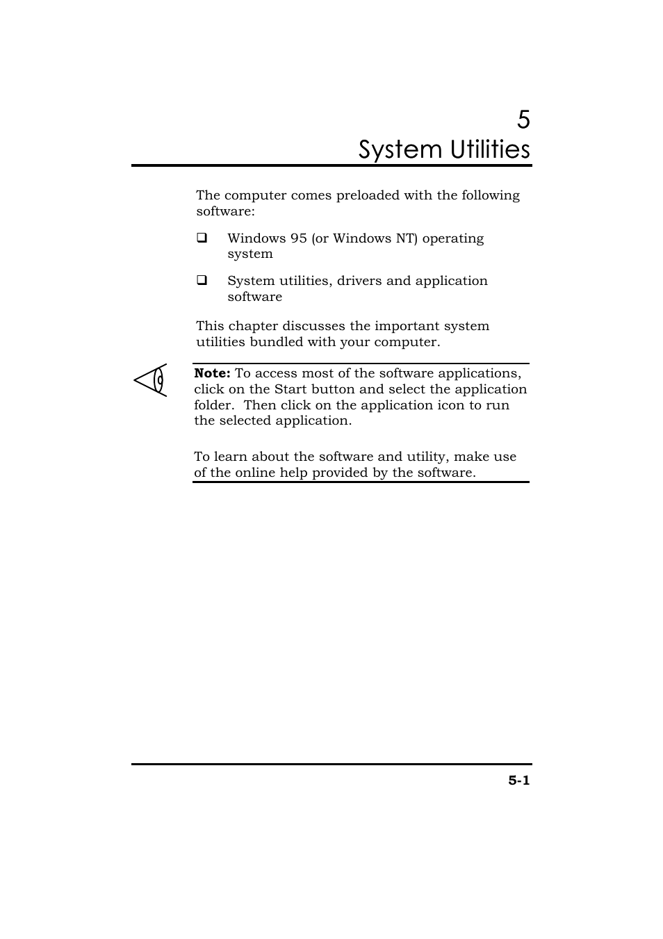 System system utilities, Chapter 5, Chapter 5 system utilities | System utilities, 55 system utilities system utilities | Acer 365 Series User Manual | Page 94 / 138
