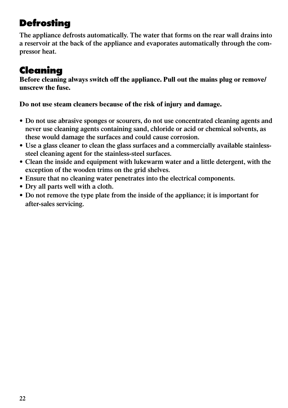 Defrosting, Cleaning | Liebherr WKUes 1753 Grand Cru User Manual | Page 10 / 13