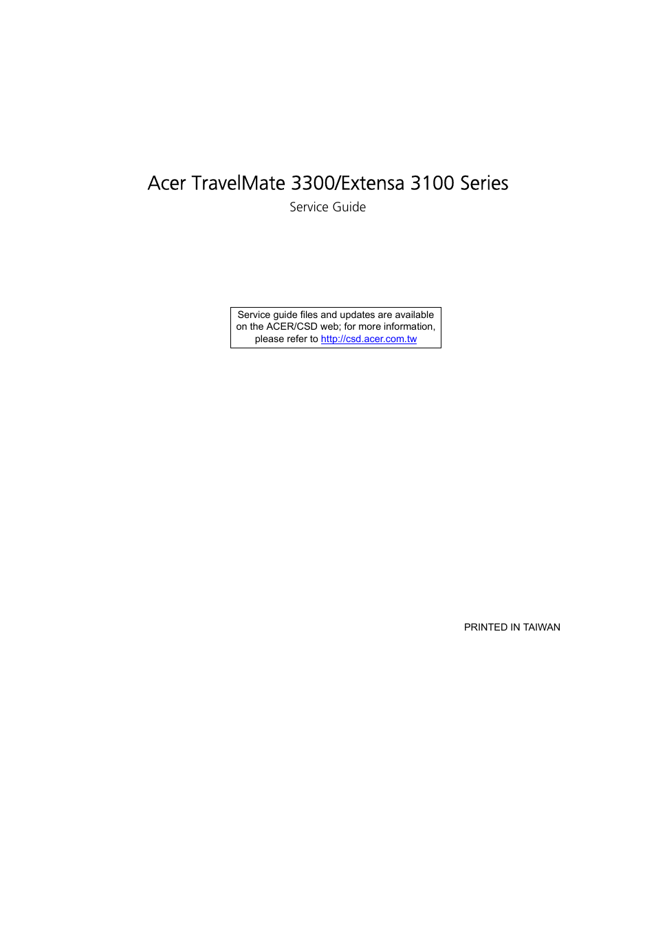 Acer 3100 User Manual | 100 pages