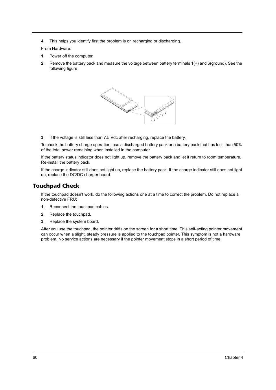 Touchpad check | Acer 3100 User Manual | Page 66 / 100