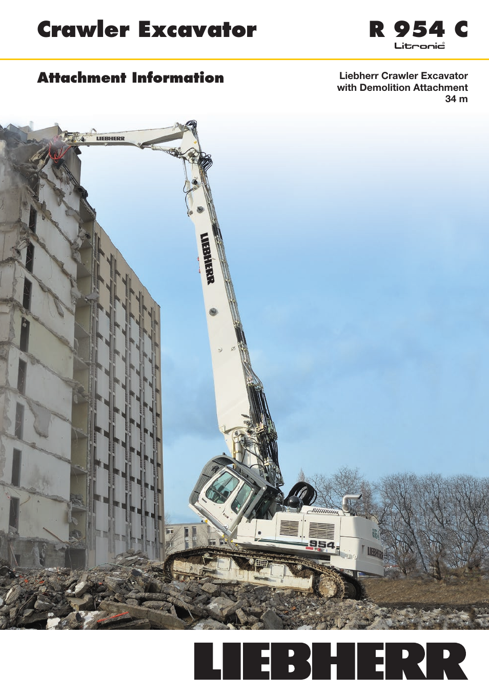 Liebherr R 954 C Litronic Demolition User Manual | 8 pages