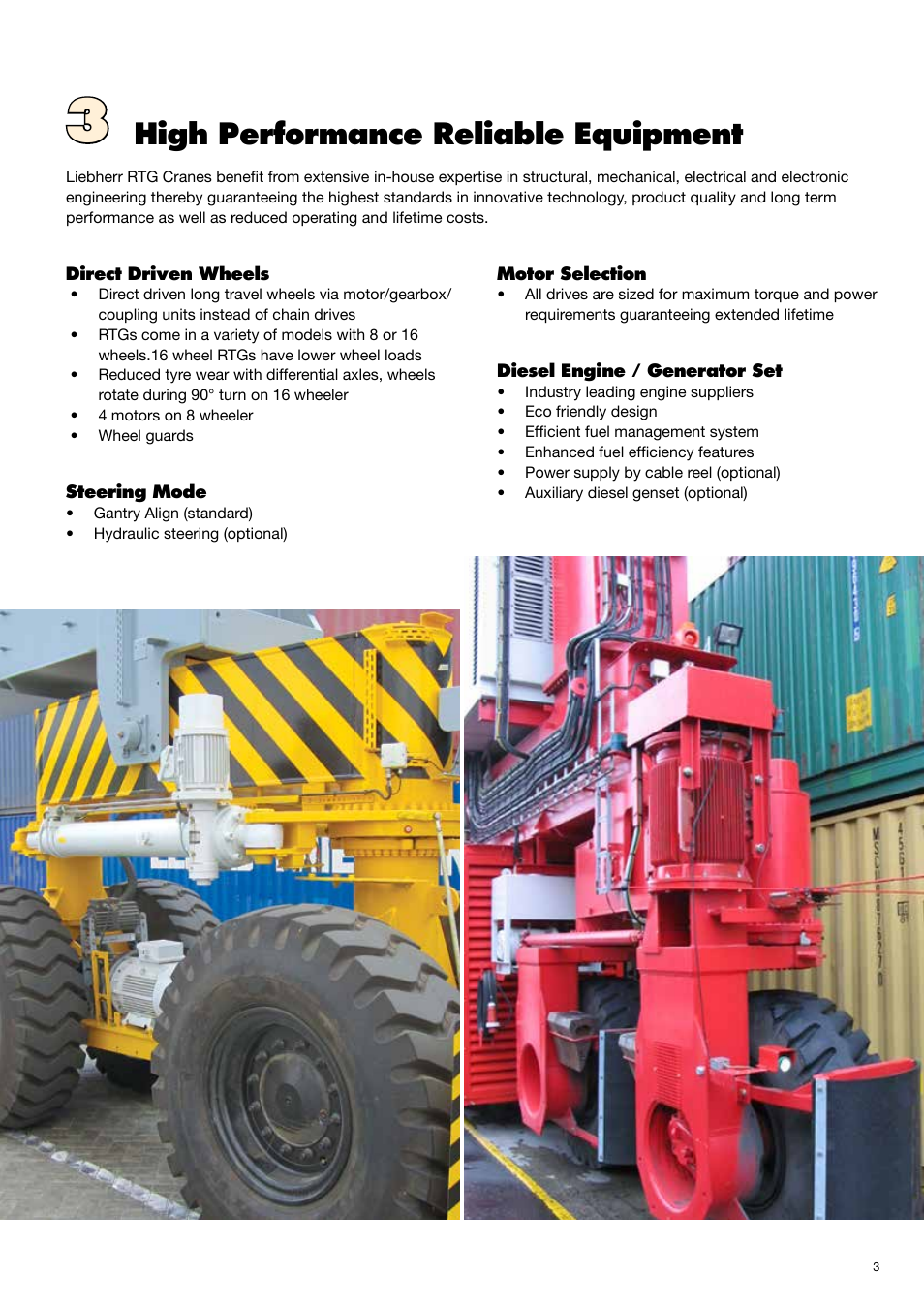 High performance reliable equipment | Liebherr Rubber tyre gantry cranes (RTG) User Manual | Page 3 / 8