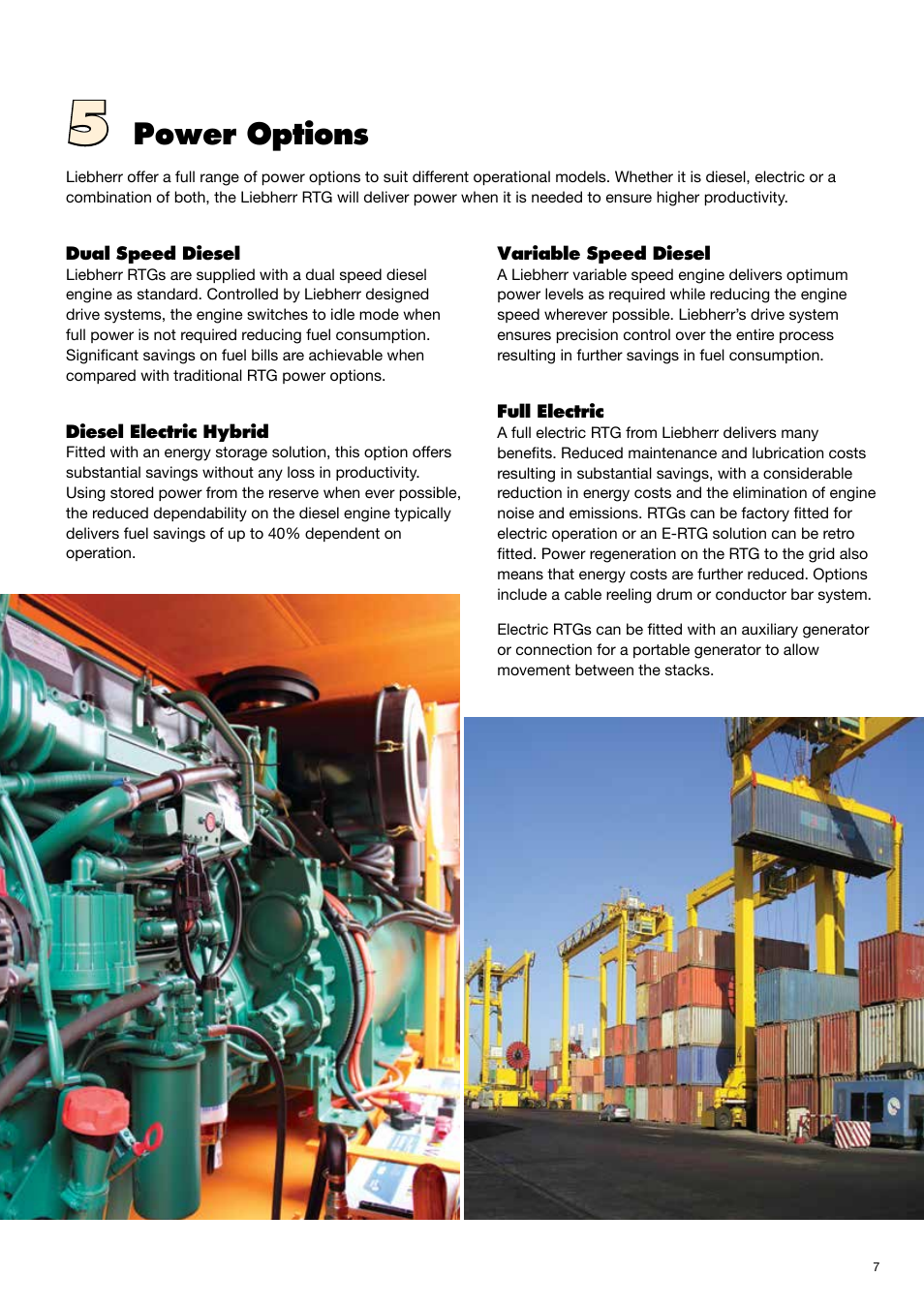Power options | Liebherr Rubber tyre gantry cranes (RTG) User Manual | Page 7 / 8