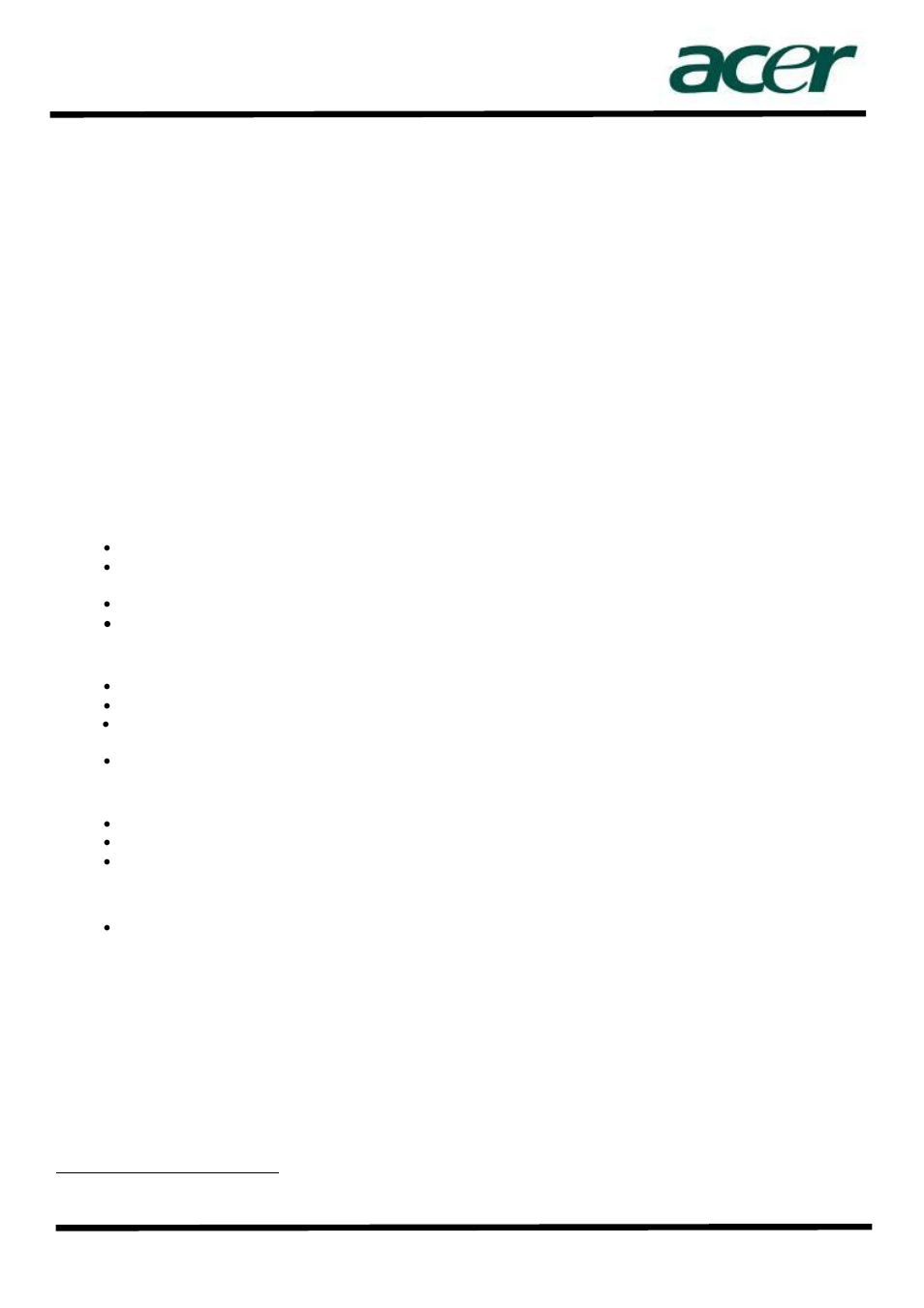 Features and benefits, Standard features | Acer AN1600 User Manual | Page 3 / 17