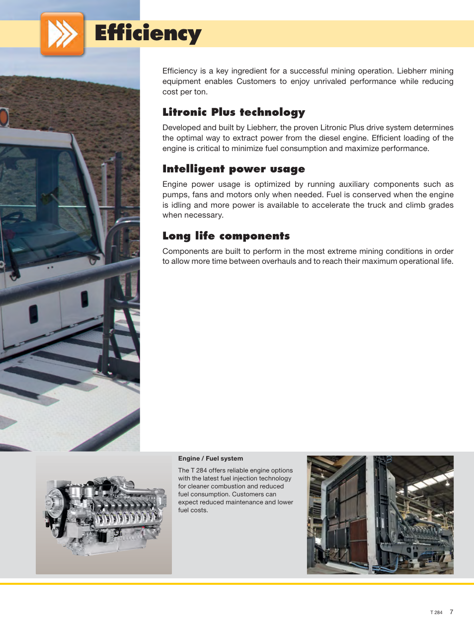 Efﬁ ciency | Liebherr T 284 User Manual | Page 7 / 24