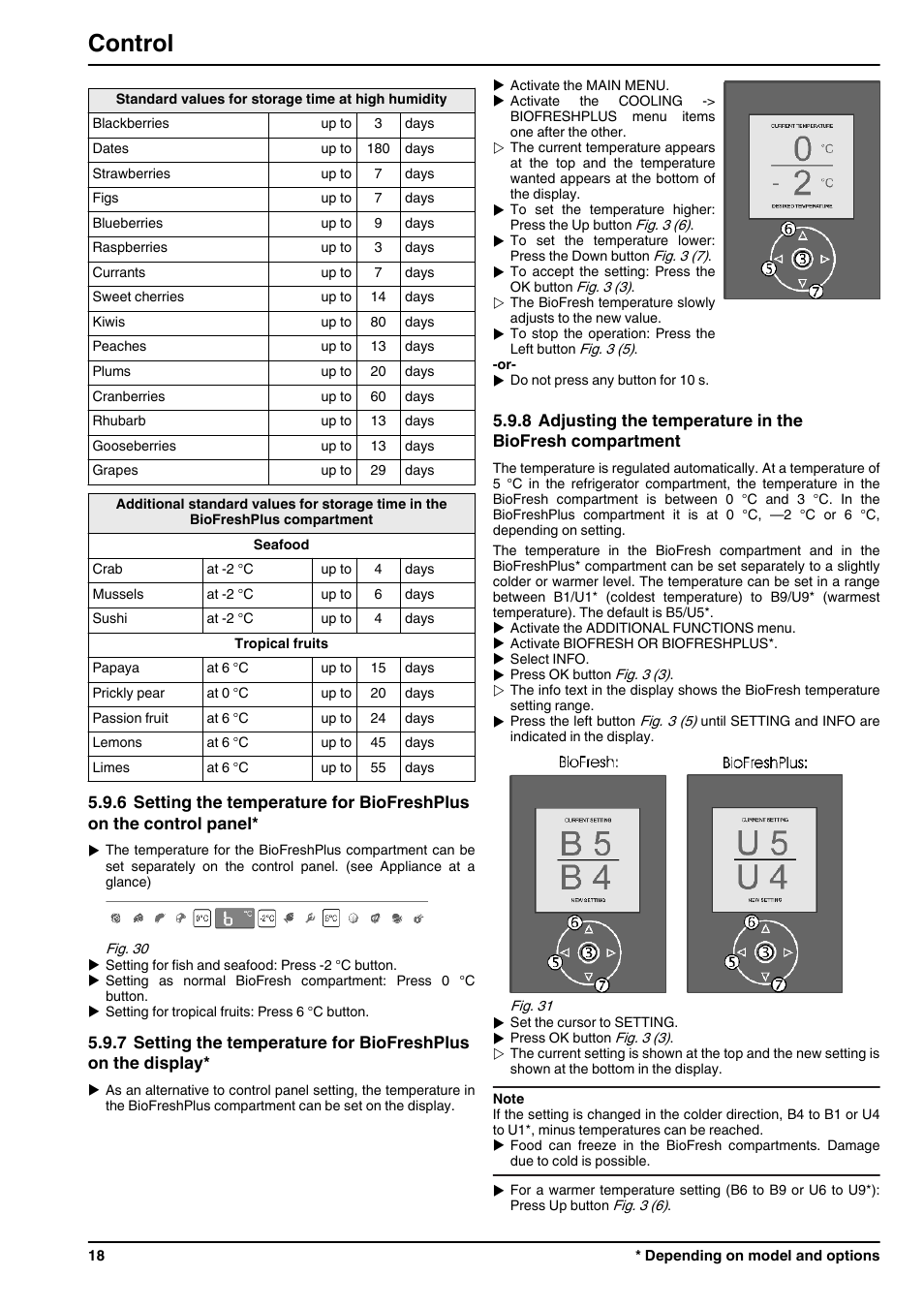 Control | Liebherr CBNPes 3967 PremiumPlus BioFresh NoFrost User Manual | Page 18 / 26