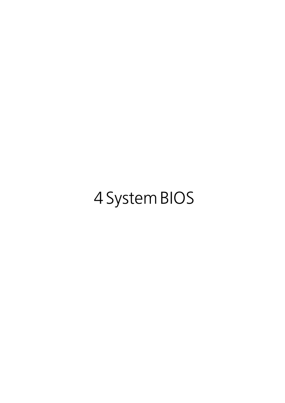 4 system bios | Acer Altos G540 Series User Manual | Page 79 / 146