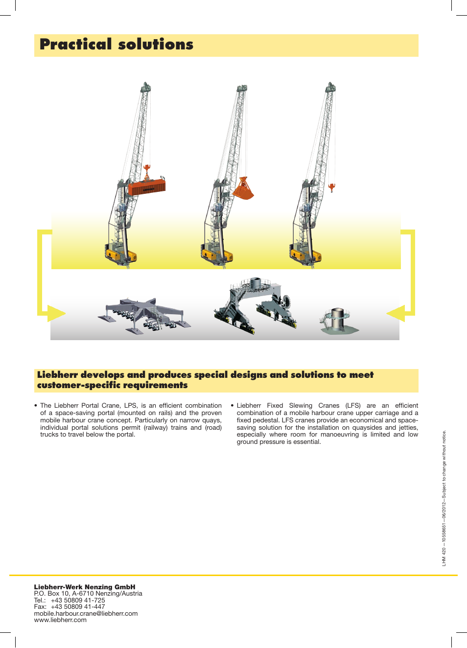 Practical solutions | Liebherr LHM 420 User Manual | Page 8 / 8