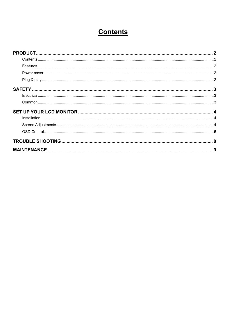Acer AL1703 User Manual | 9 pages