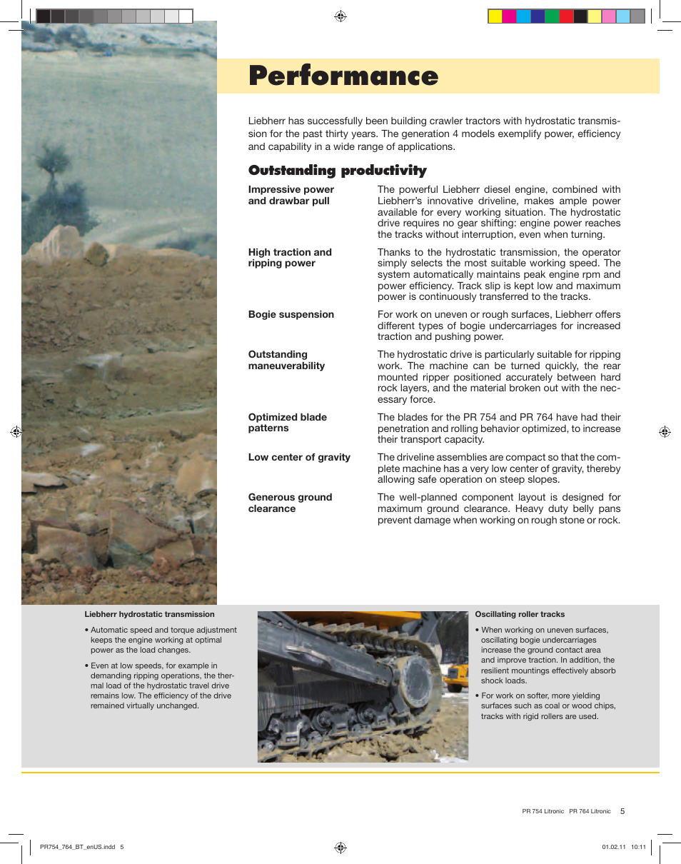 Performance, Outstanding productivity | Liebherr PR 754 Litronic User Manual | Page 5 / 18