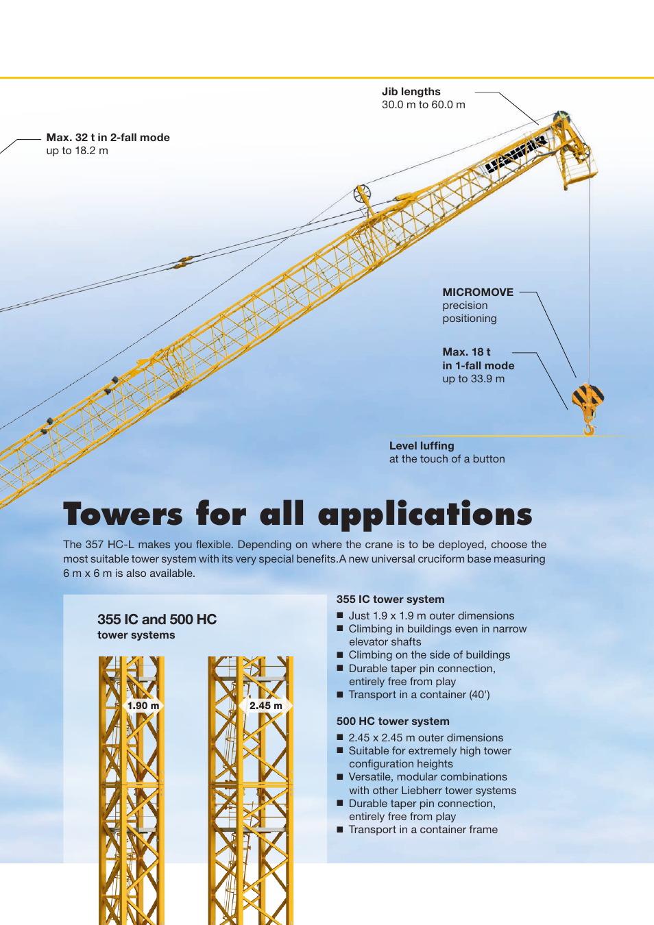 Towers for all applications | Liebherr 357 HC-L 12-24 Litronic User Manual | Page 3 / 4