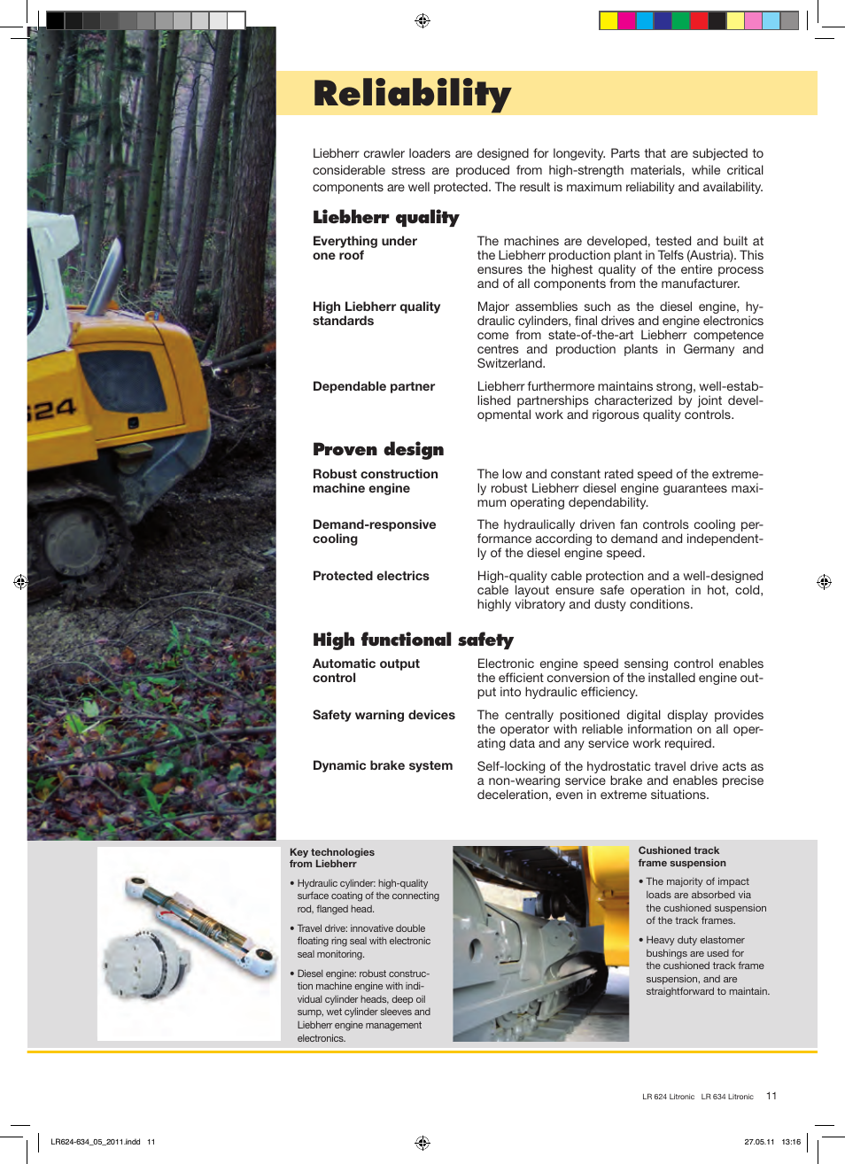 Reliability, Liebherr quality, Proven design | High functional safety | Liebherr LR 634 Litronic User Manual | Page 11 / 20