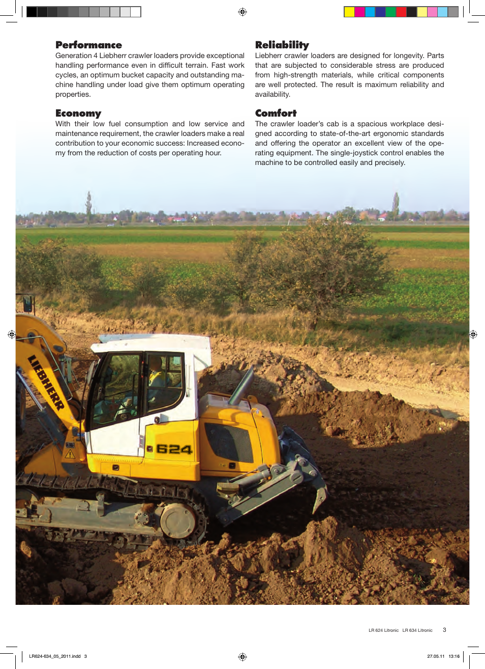 Performance, Economy, Reliability | Comfort | Liebherr LR 634 Litronic User Manual | Page 3 / 20