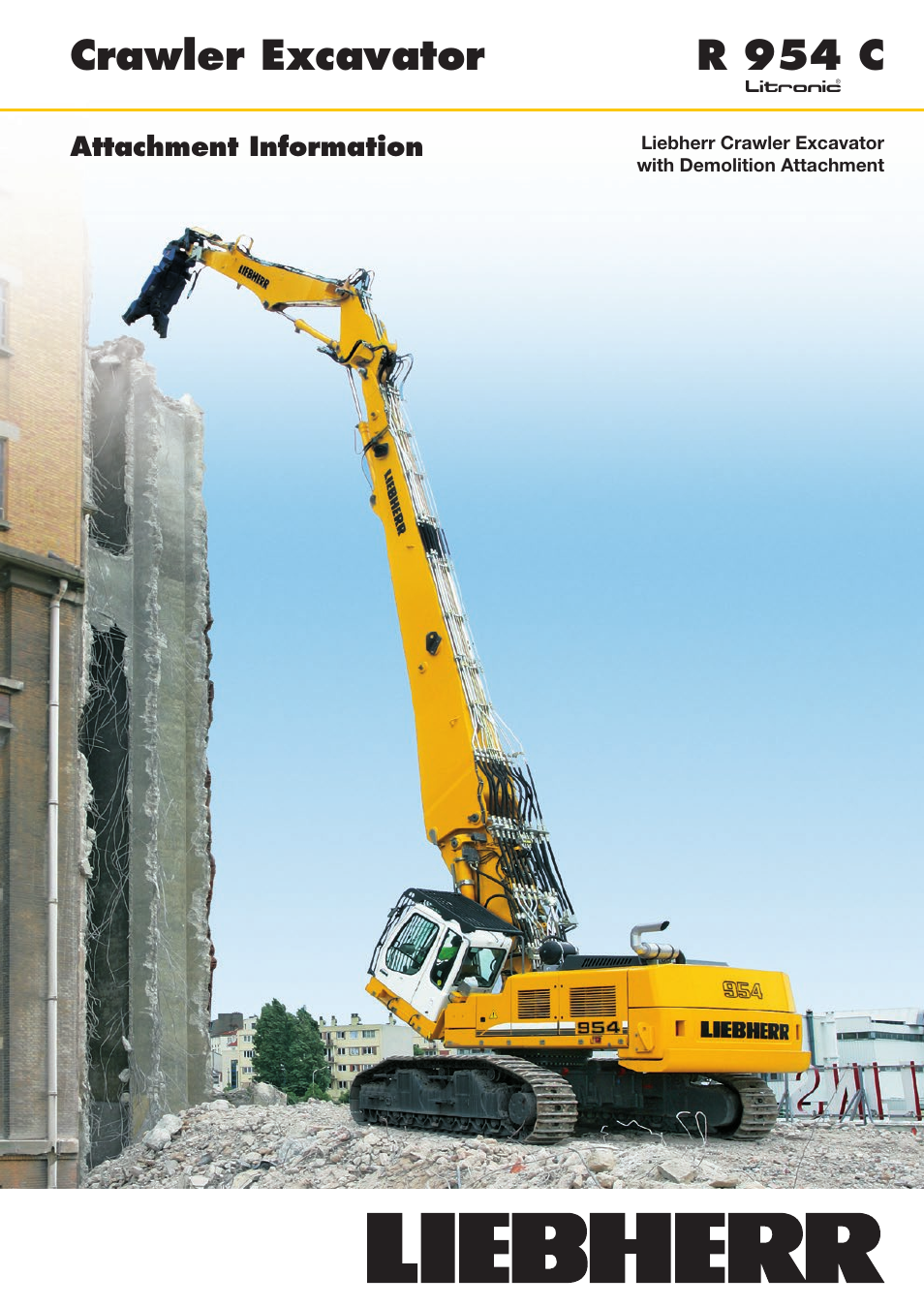 Liebherr R 954 C Litronic Demolition User Manual | 12 pages