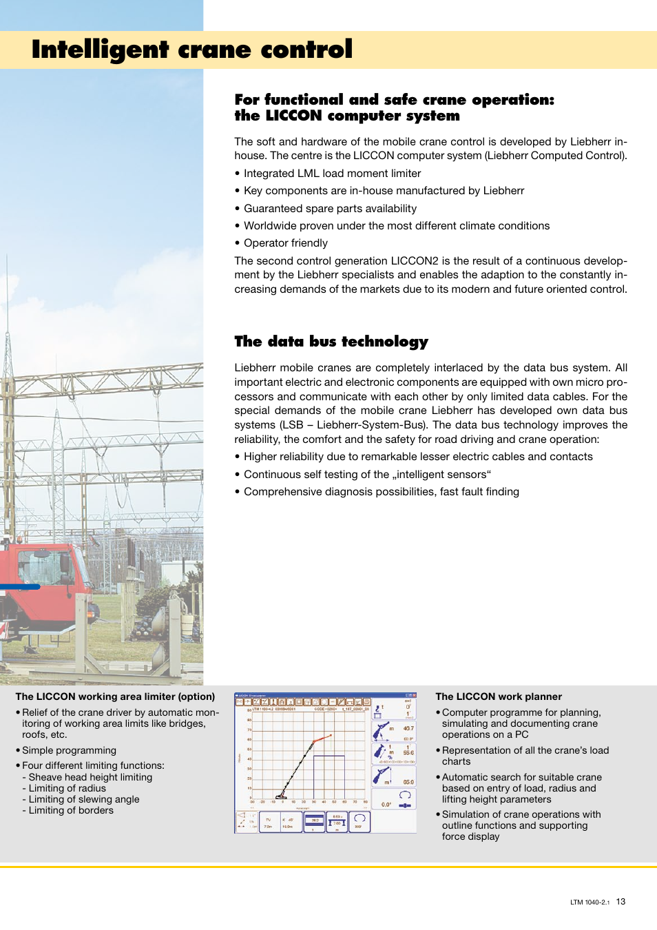 Intelligent crane control, The data bus technology | Liebherr LTM 1040-2.1 User Manual | Page 13 / 16