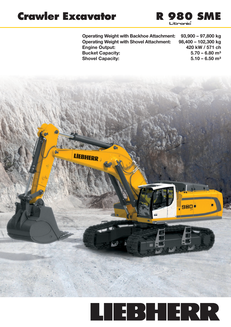 Liebherr R 980 SME User Manual | 16 pages