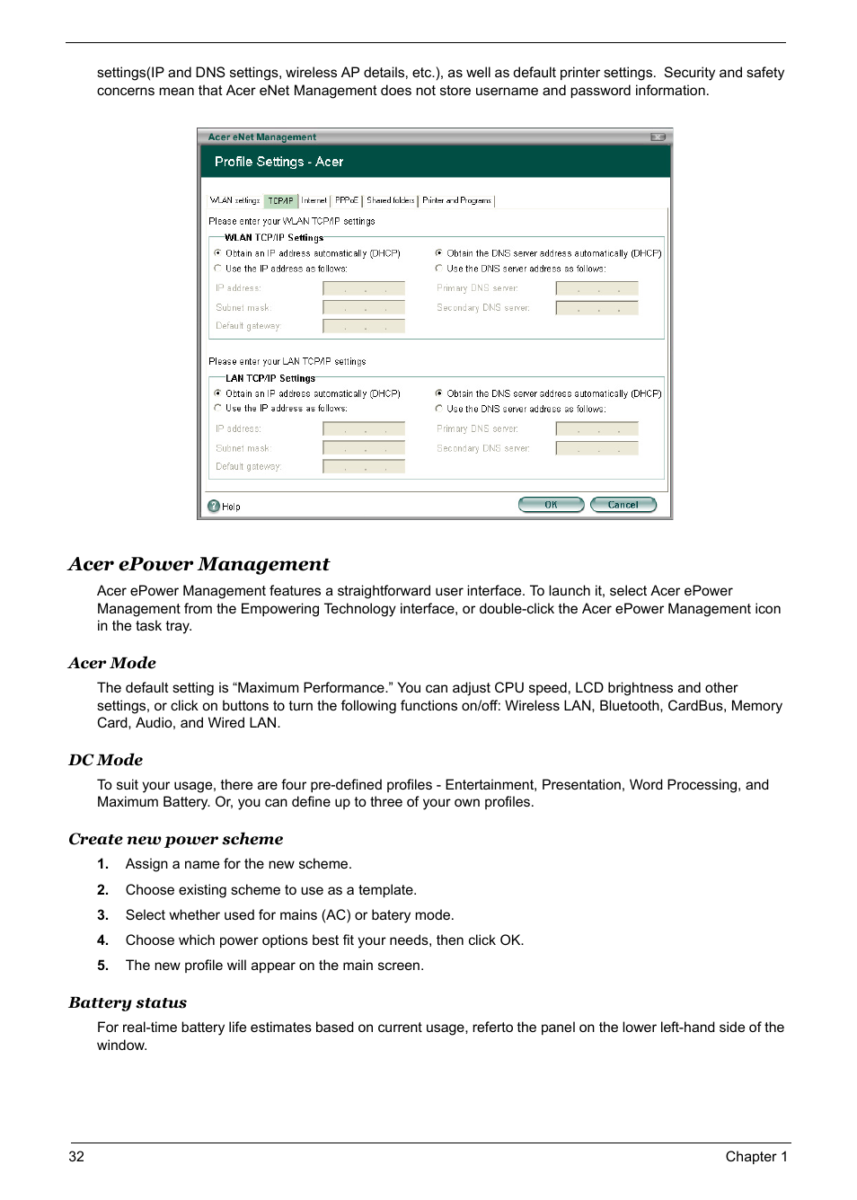 Acer epower management | Acer 5600 User Manual | Page 38 / 129