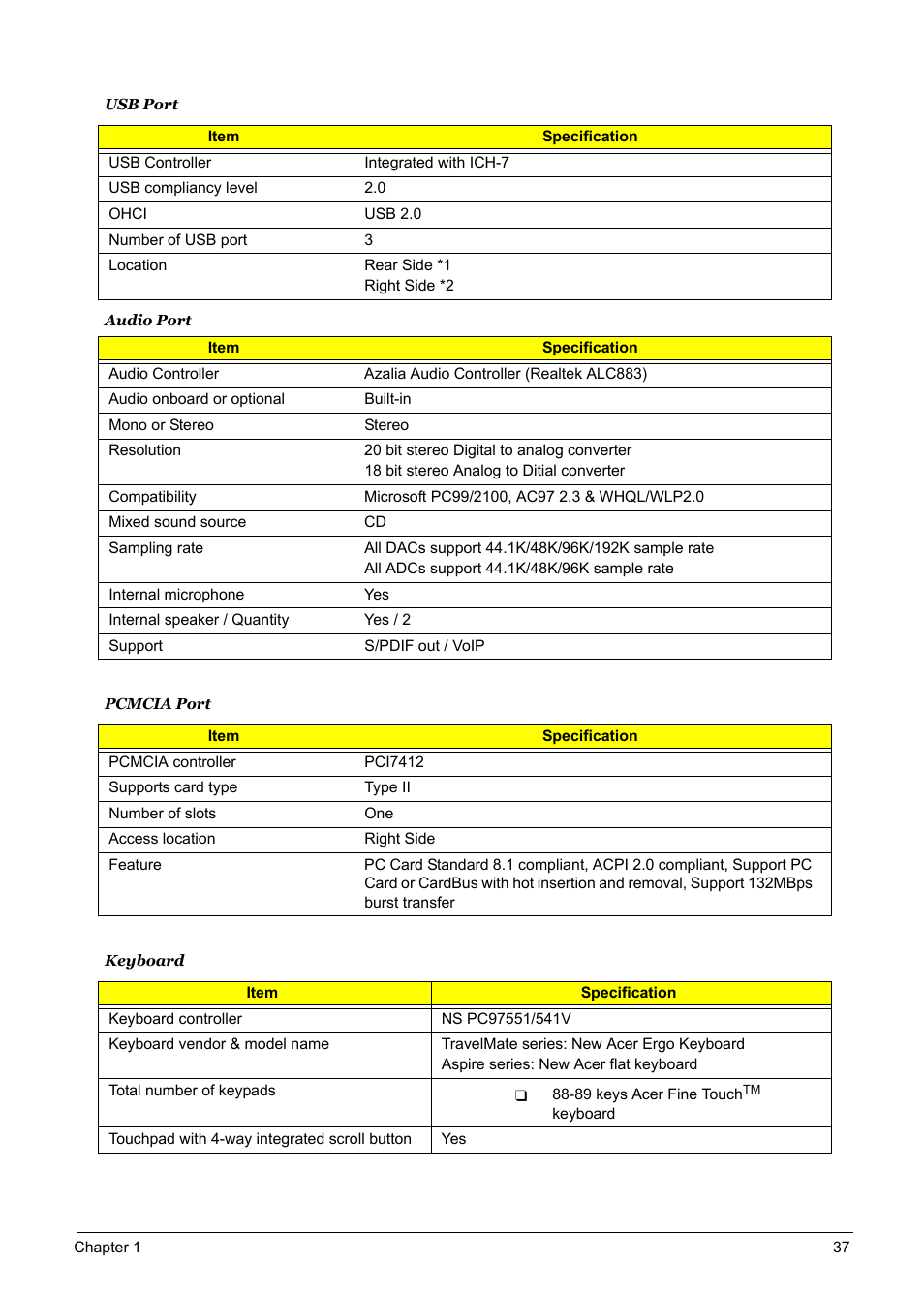 Acer 5600 User Manual | Page 43 / 129