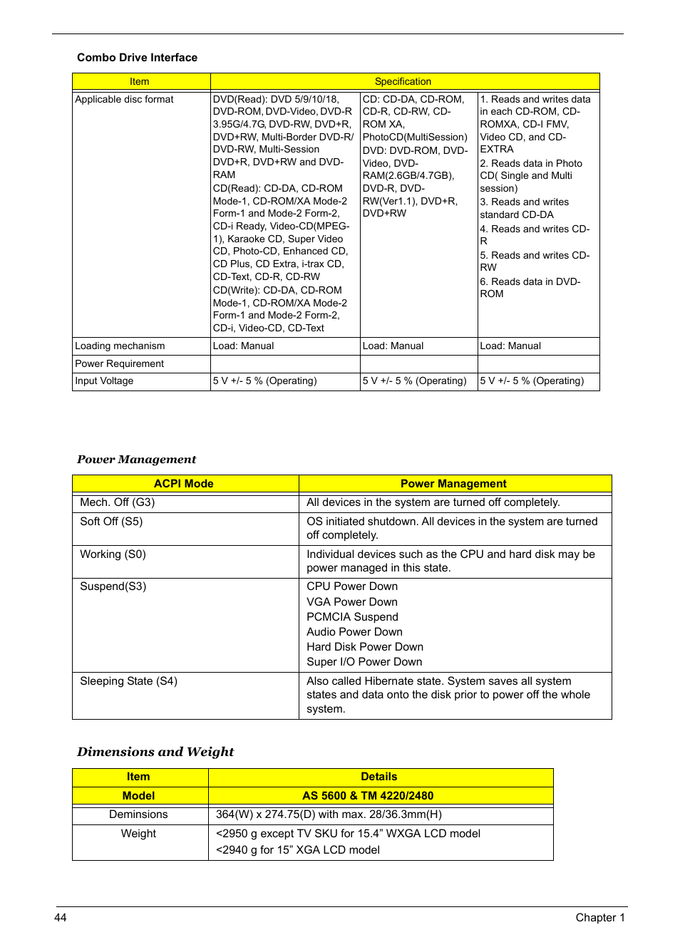 Acer 5600 User Manual | Page 50 / 129