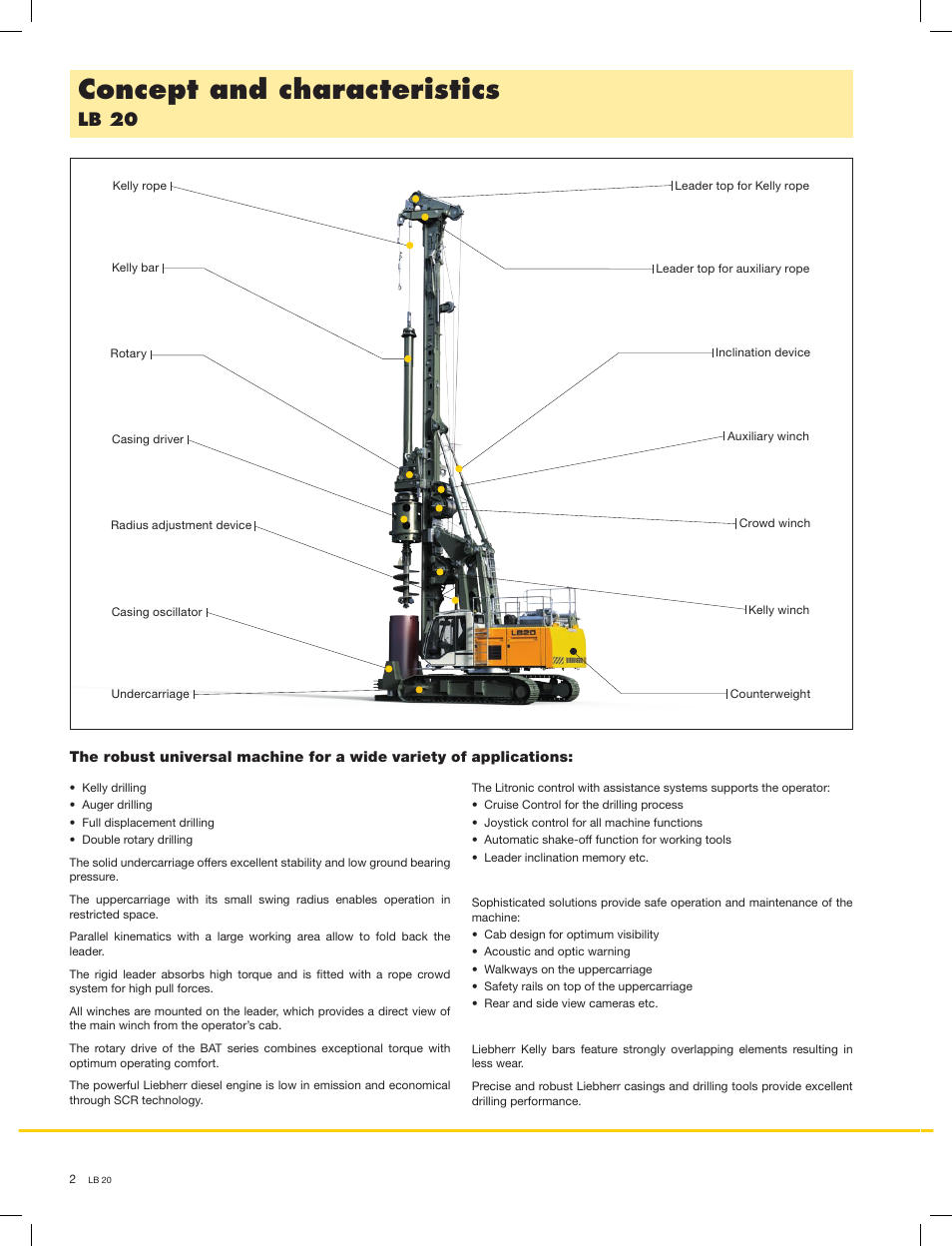 Concept and characteristics, Lb 20 | Liebherr LB 20 User Manual | Page 2 / 12