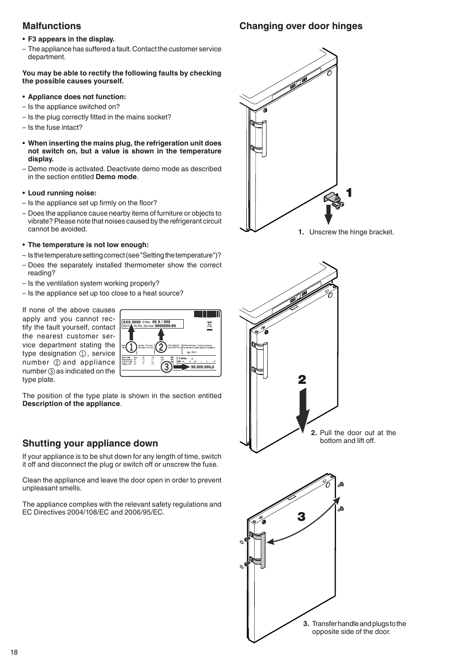 Malfunctions | Liebherr GGU 1500 Premium User Manual | Page 8 / 11