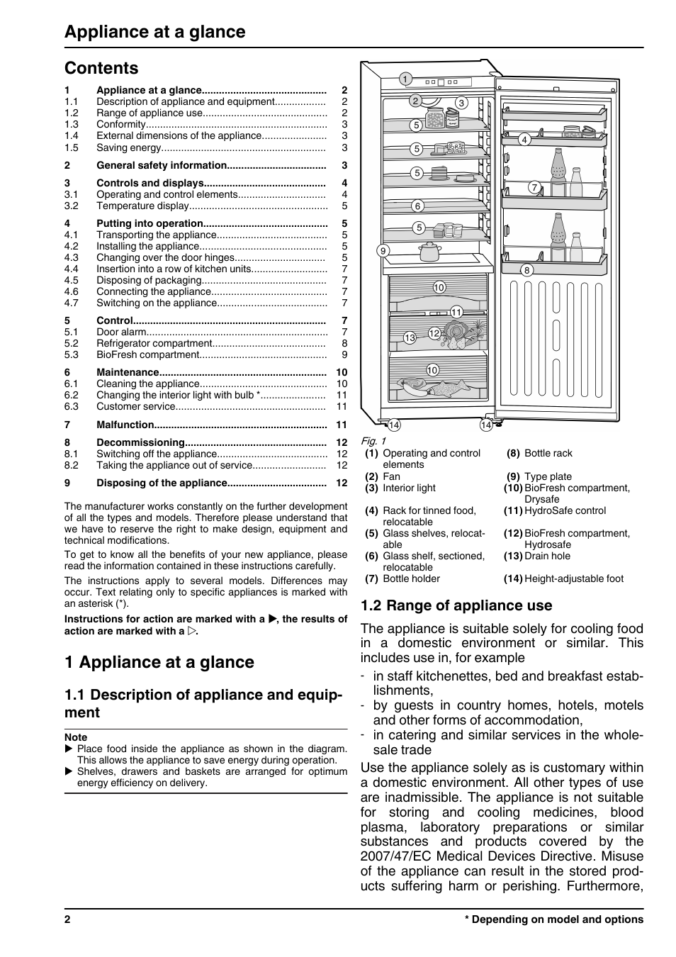 Liebherr KB 4210 Comfort BioFresh User Manual | Page 2 / 12