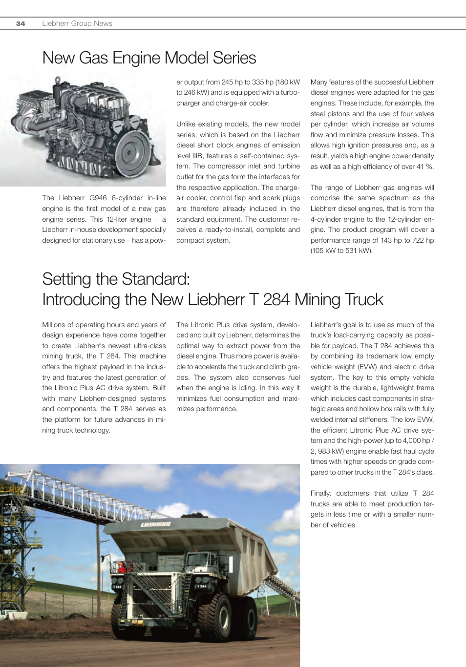 New gas engine model series | Liebherr Downloads User Manual | Page 34 / 36