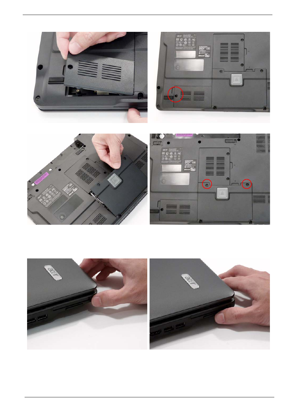 Replacing the newcard and sd card trays | Acer 4730 User Manual | Page 132 / 194