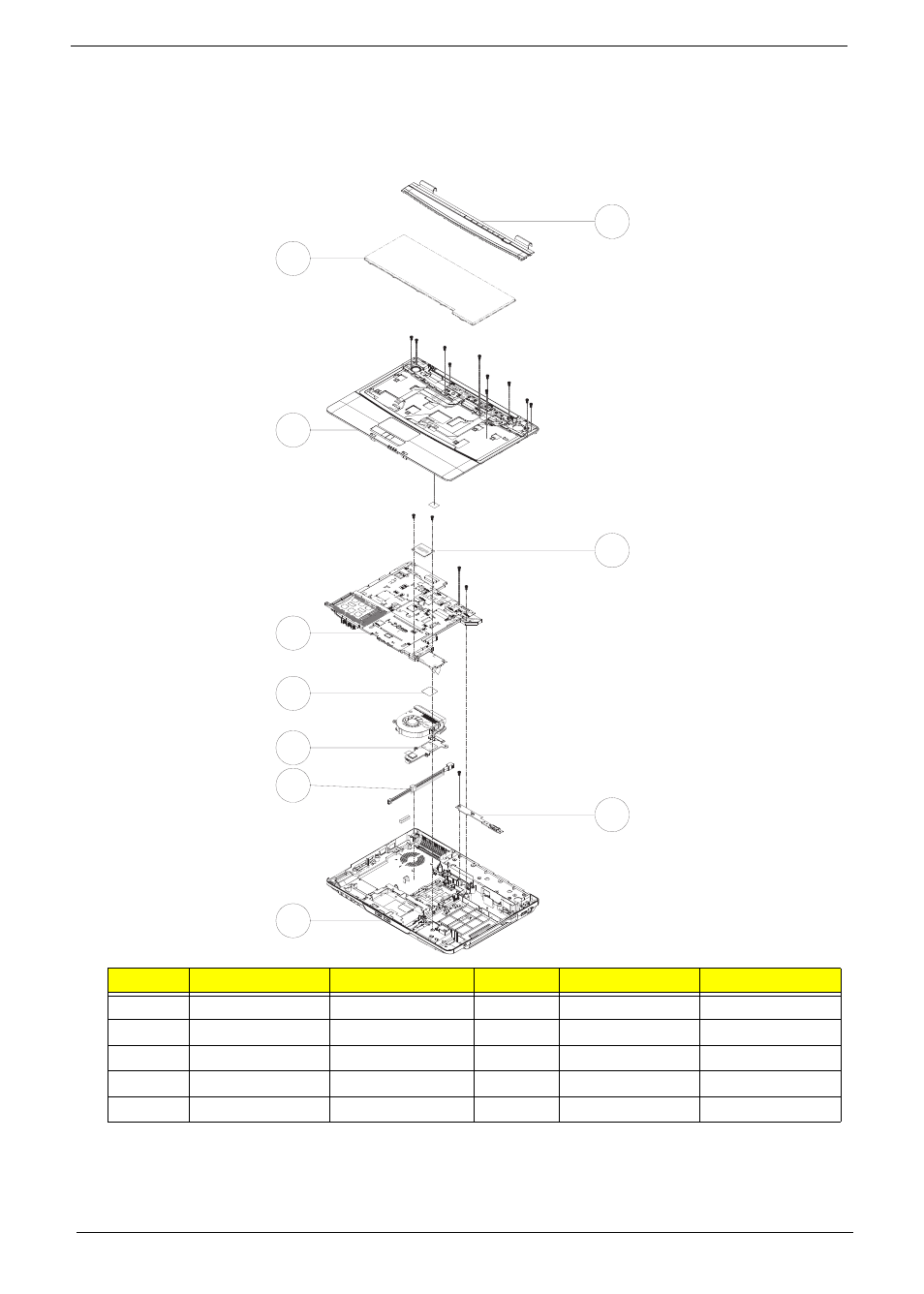 Travelmate 4730/4730g exploded diagrams, Main module | Acer 4730 User Manual | Page 160 / 194