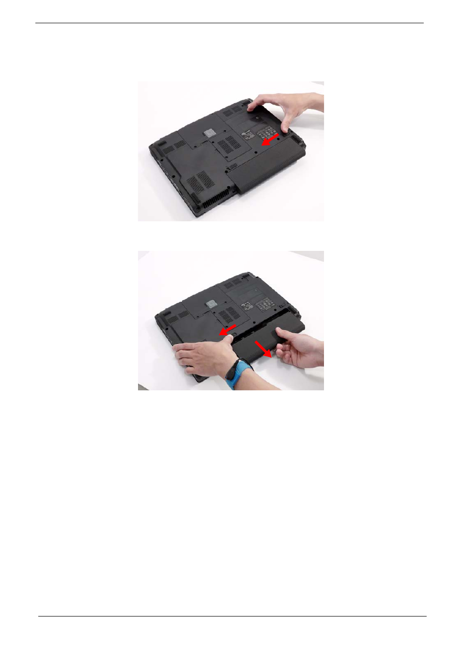 Removing the battery pack | Acer 4730 User Manual | Page 56 / 194