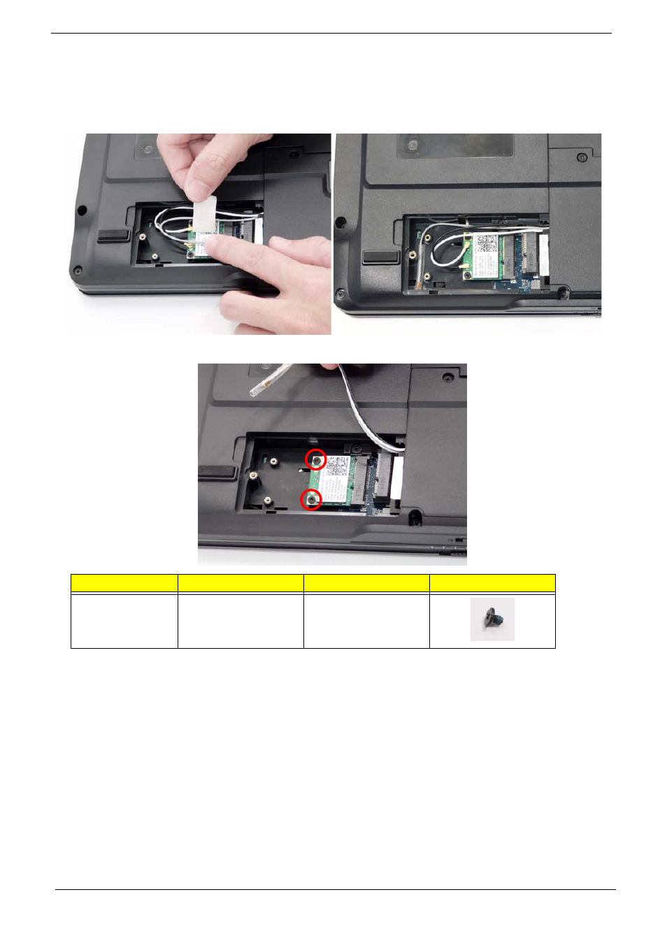 Removing the wlan module | Acer 4730 User Manual | Page 62 / 194